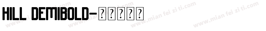 Hill DemiBold字体转换